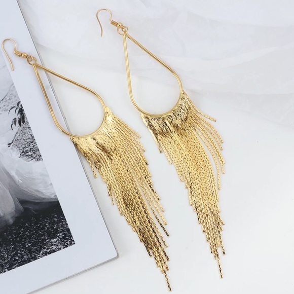 ⚡️Insta long tassel drop earrings - Picture 6 of 6